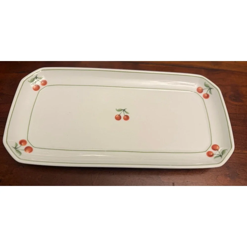Villeroy & Boch Heinrich Germany Cherry Porcelain Rectangular Sandwich Tray